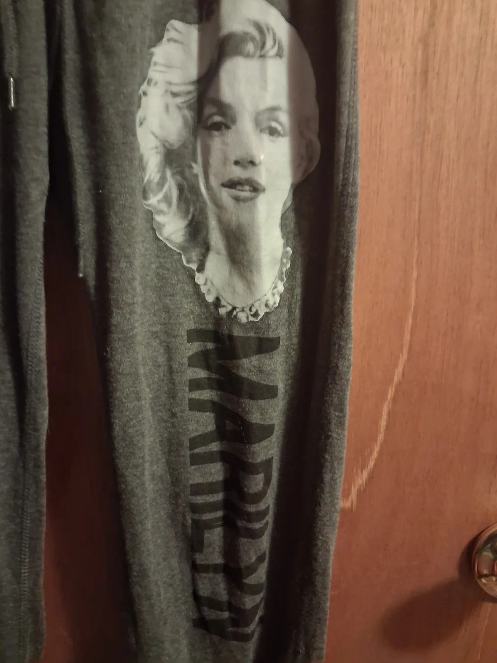 Marilyn Monroe Grey Jogger Pants with Graphic REVERSIBLE